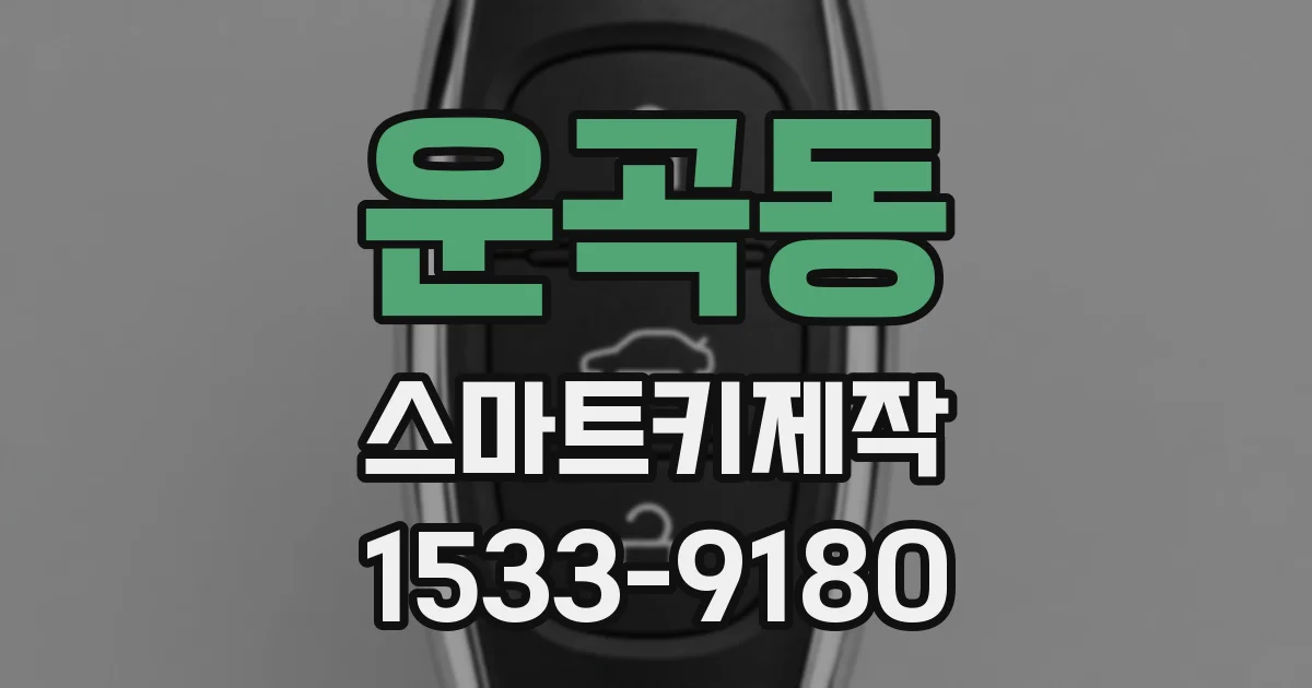 운곡동 스마트키제작
