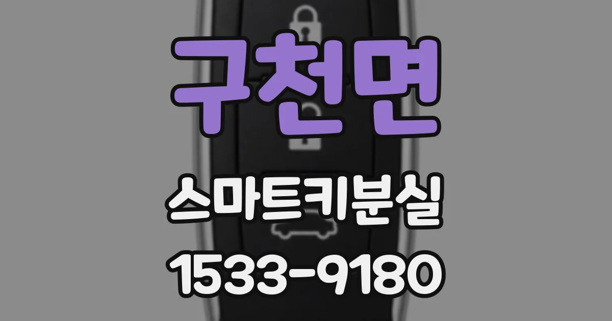 구천면 스마트키분실