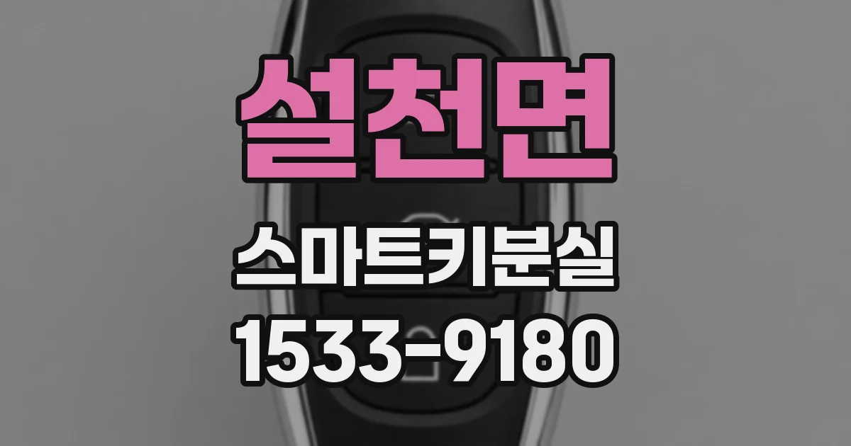 설천면 스마트키분실