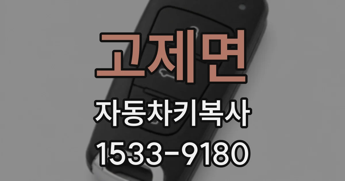 고제면 자동차키복사