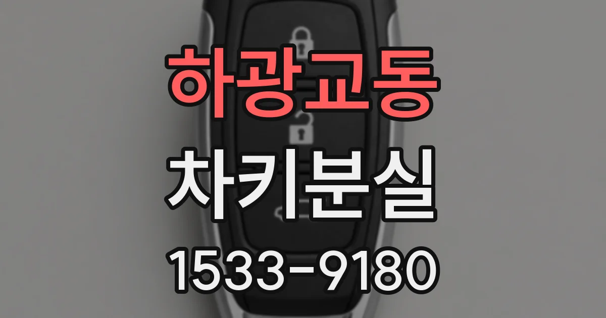 하광교동 차키분실
