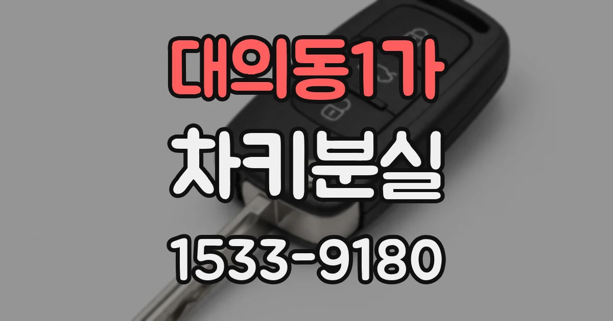 대의동1가 차키분실