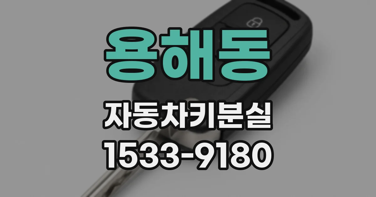 용해동 자동차키분실