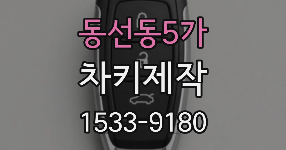 동선동5가 차키제작