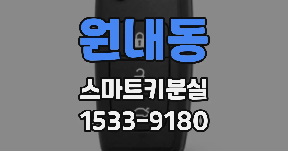 원내동 스마트키분실