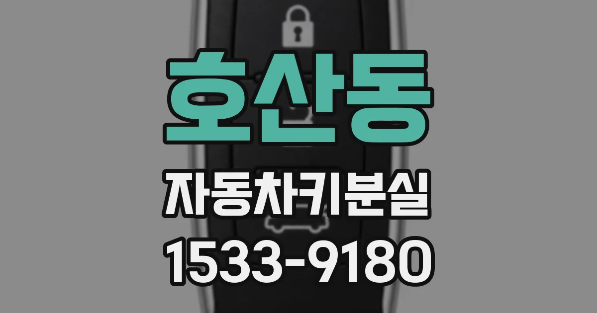 호산동 자동차키분실