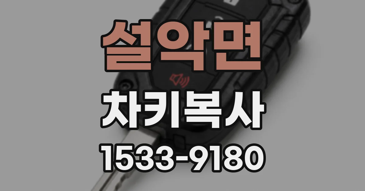 설악면 차키복사