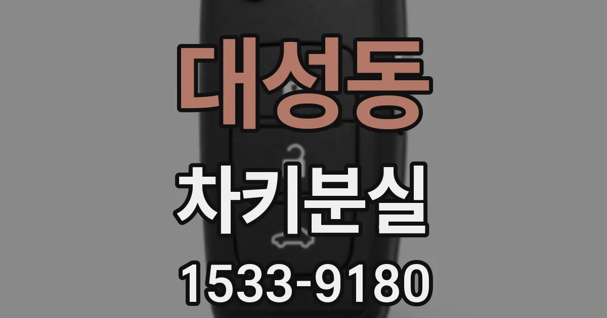 대성동 차키분실
