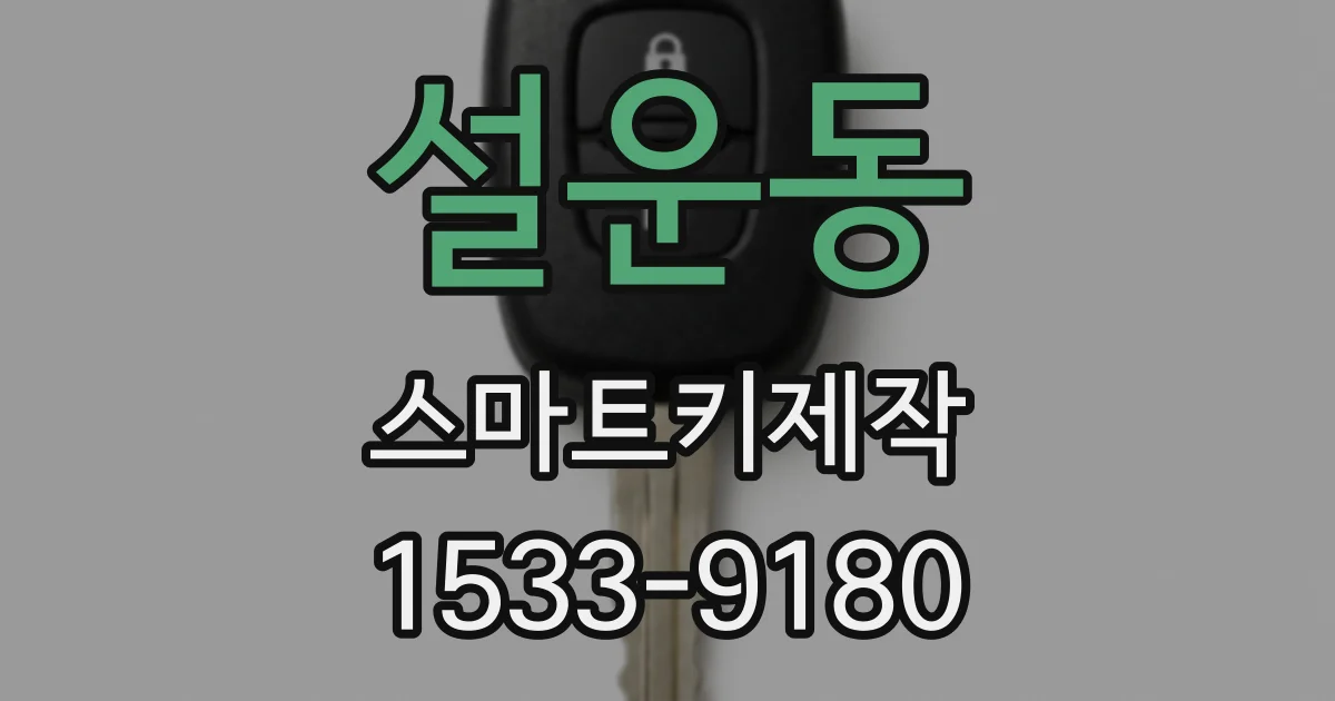 설운동 스마트키제작