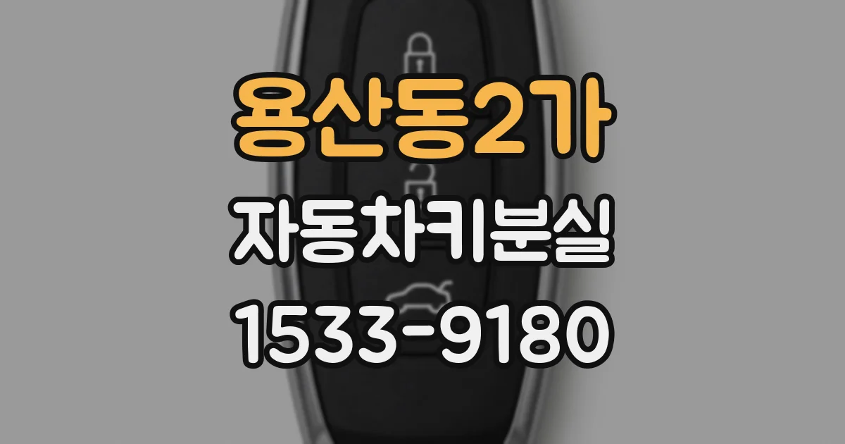 용산동2가 자동차키분실