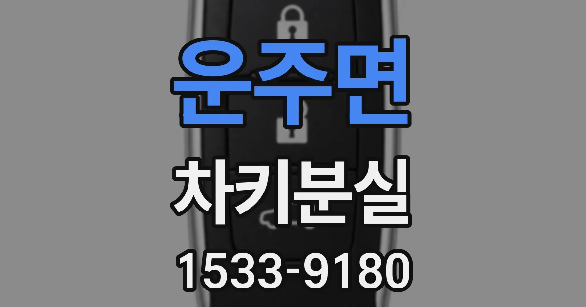운주면 차키분실