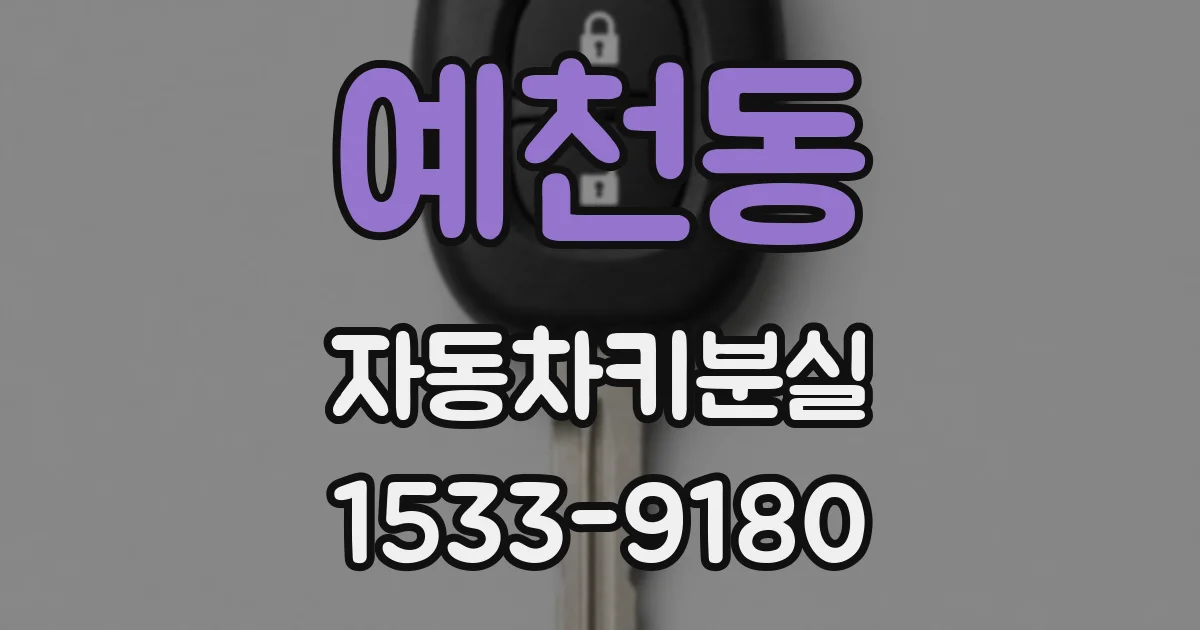 예천동 자동차키분실
