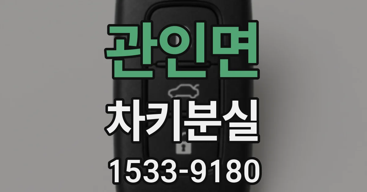 관인면 차키분실
