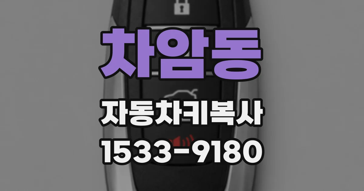 차암동 자동차키복사