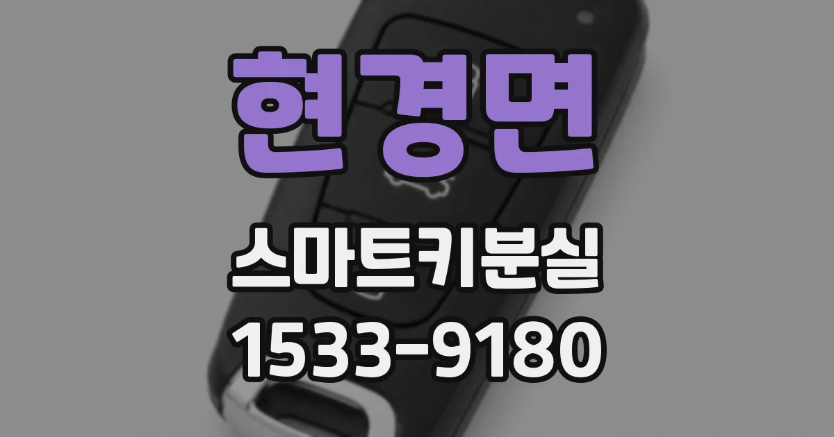 현경면 스마트키분실