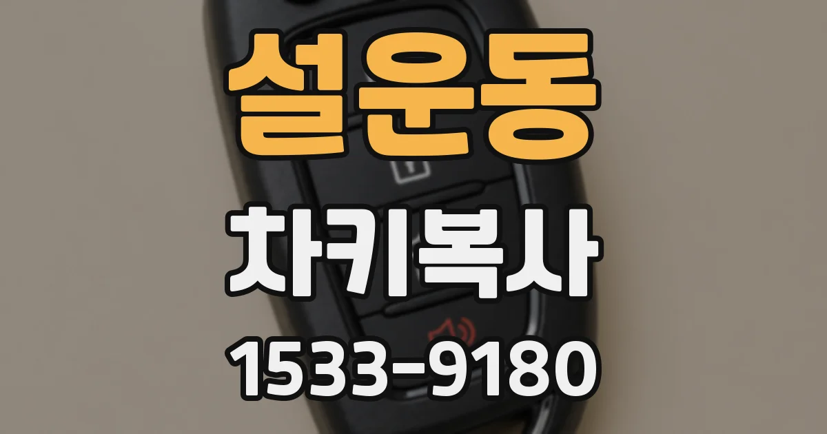 설운동 차키복사