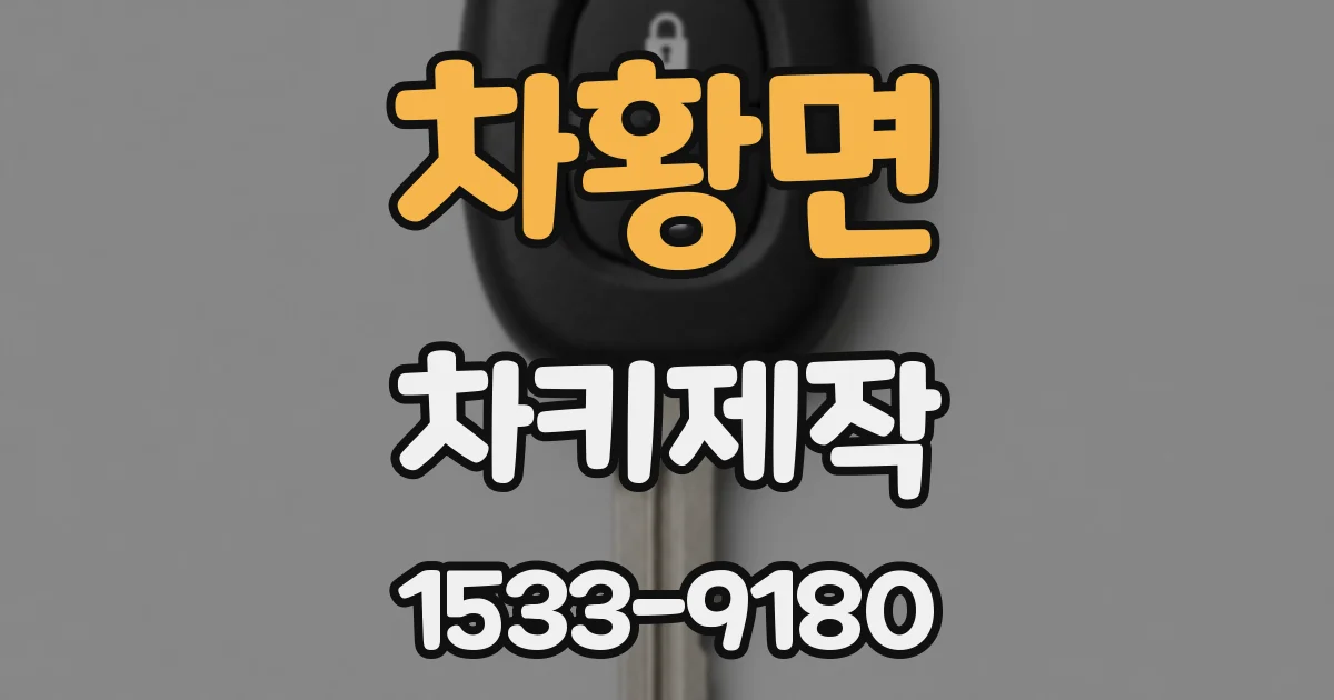 차황면 차키제작