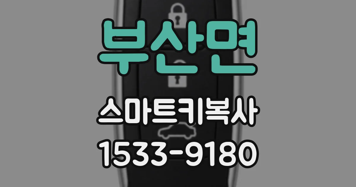 부산면 스마트키복사
