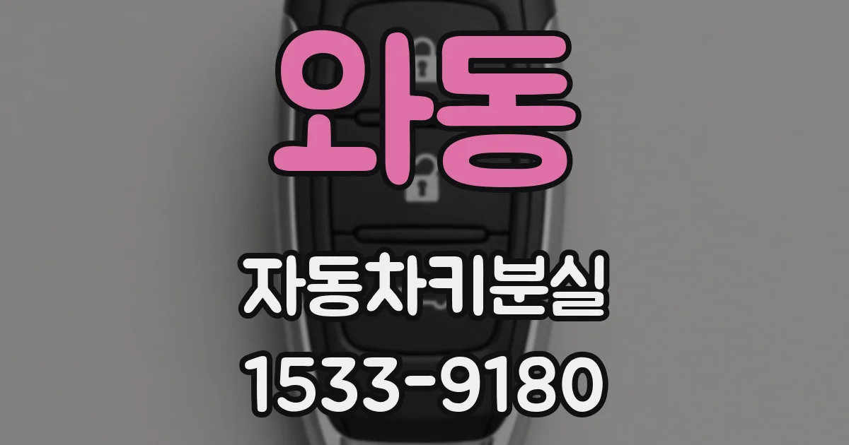 와동 자동차키분실