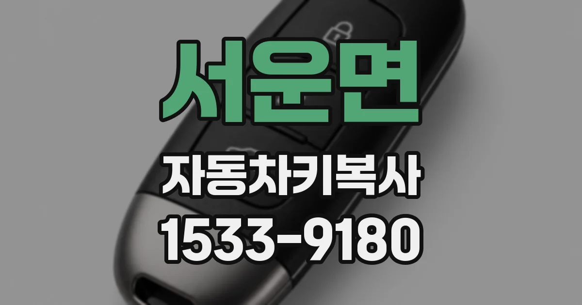서운면 자동차키복사