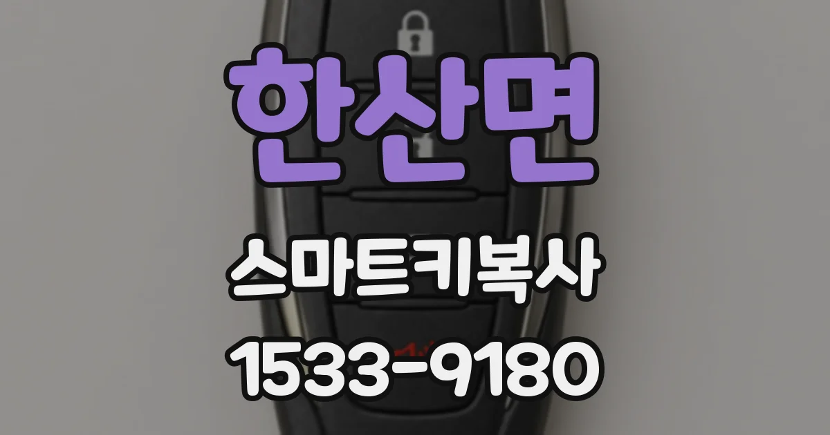 한산면 스마트키복사