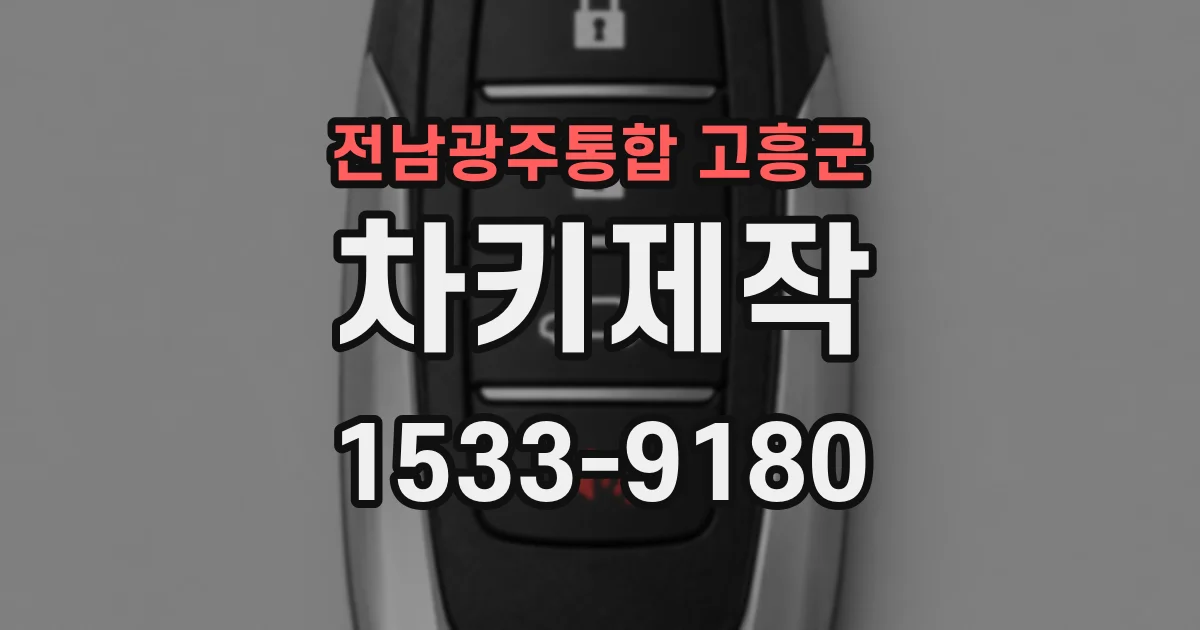 전남광주통합 고흥군 차키제작