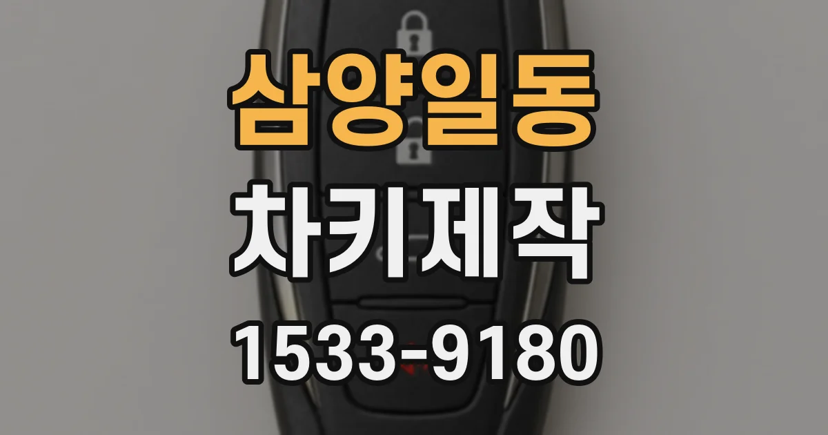 삼양일동 차키제작