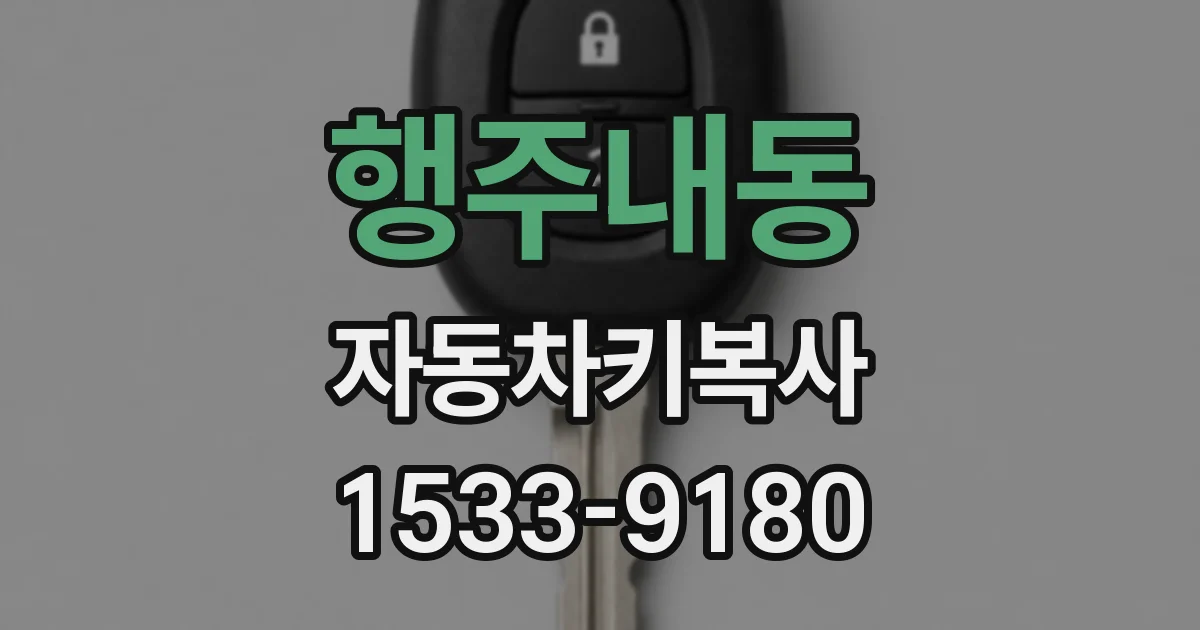 행주내동 자동차키복사
