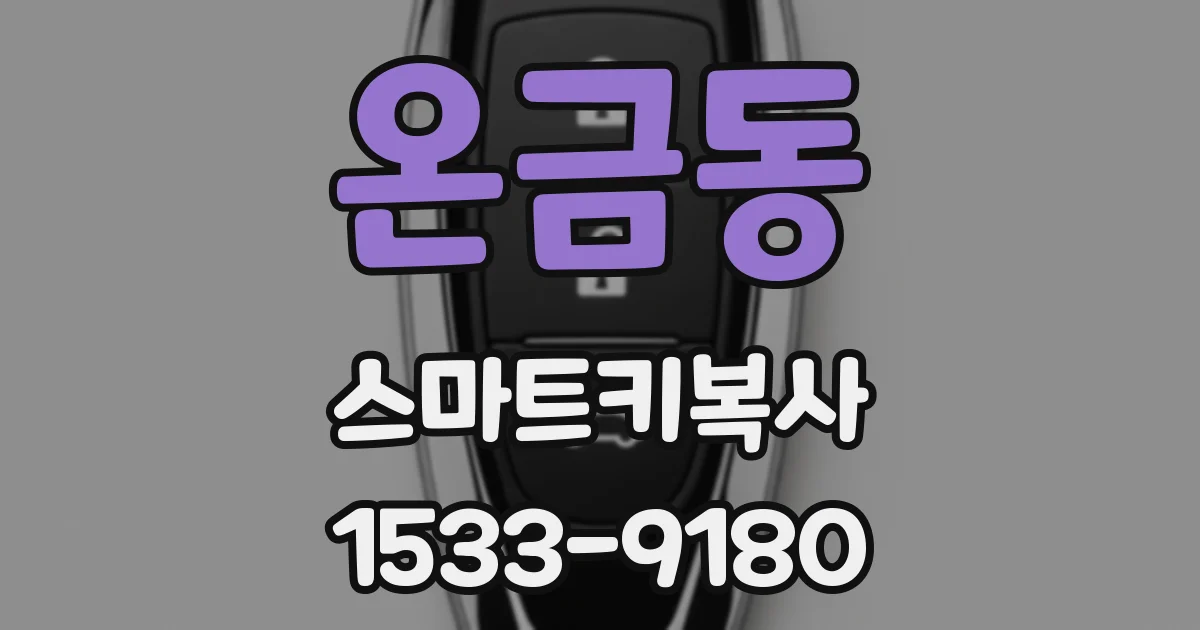 온금동 스마트키복사