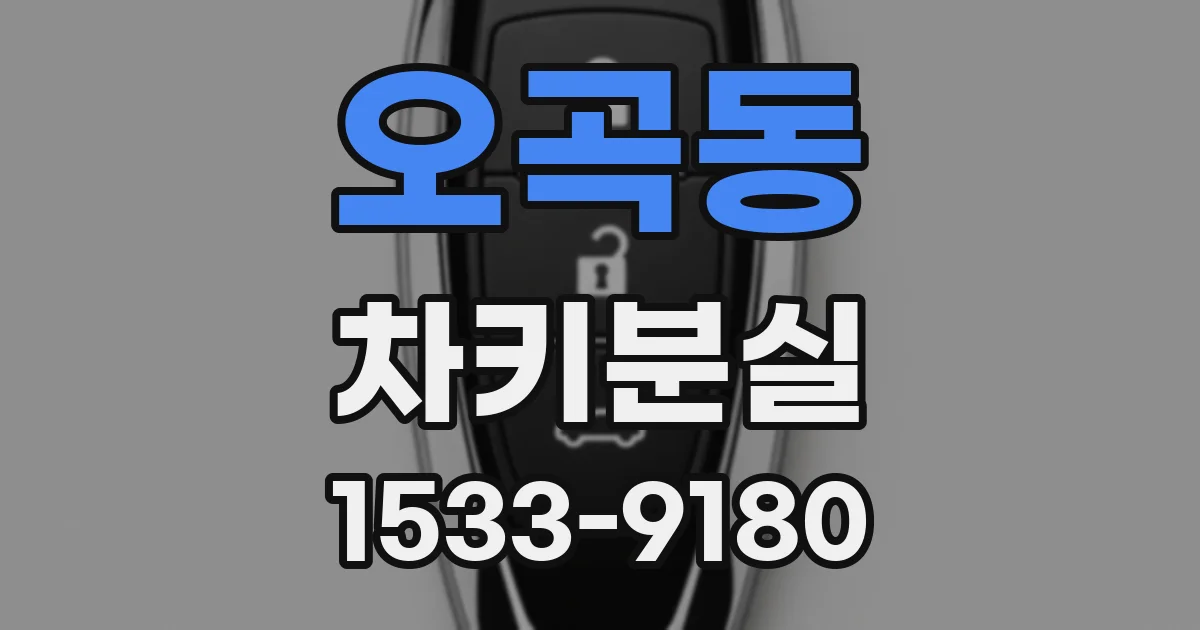 오곡동 차키분실
