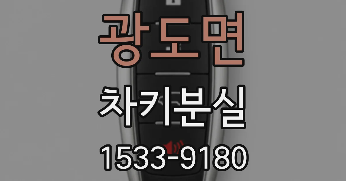 광도면 차키분실