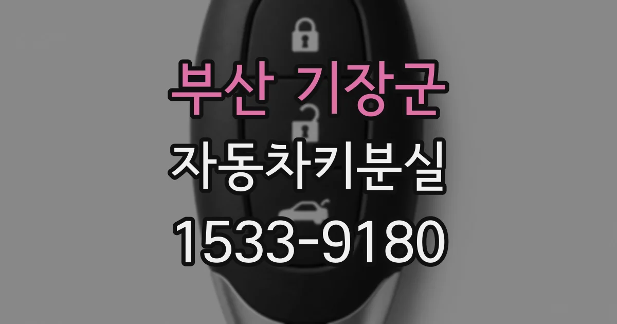 부산 기장군 자동차키분실