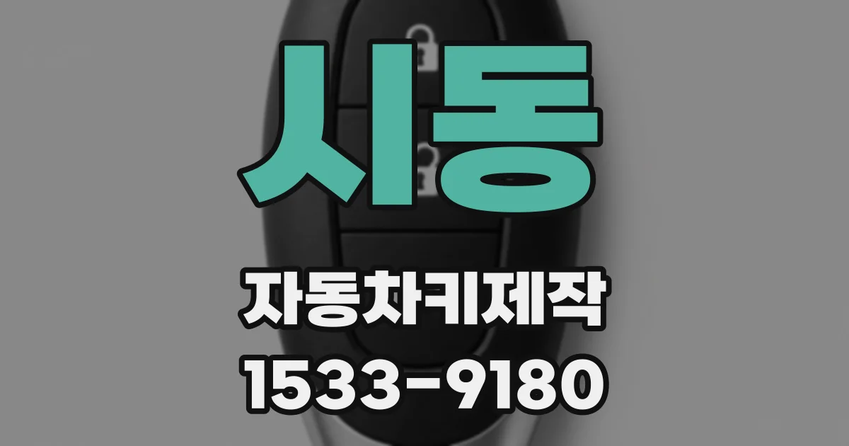 시동 자동차키제작