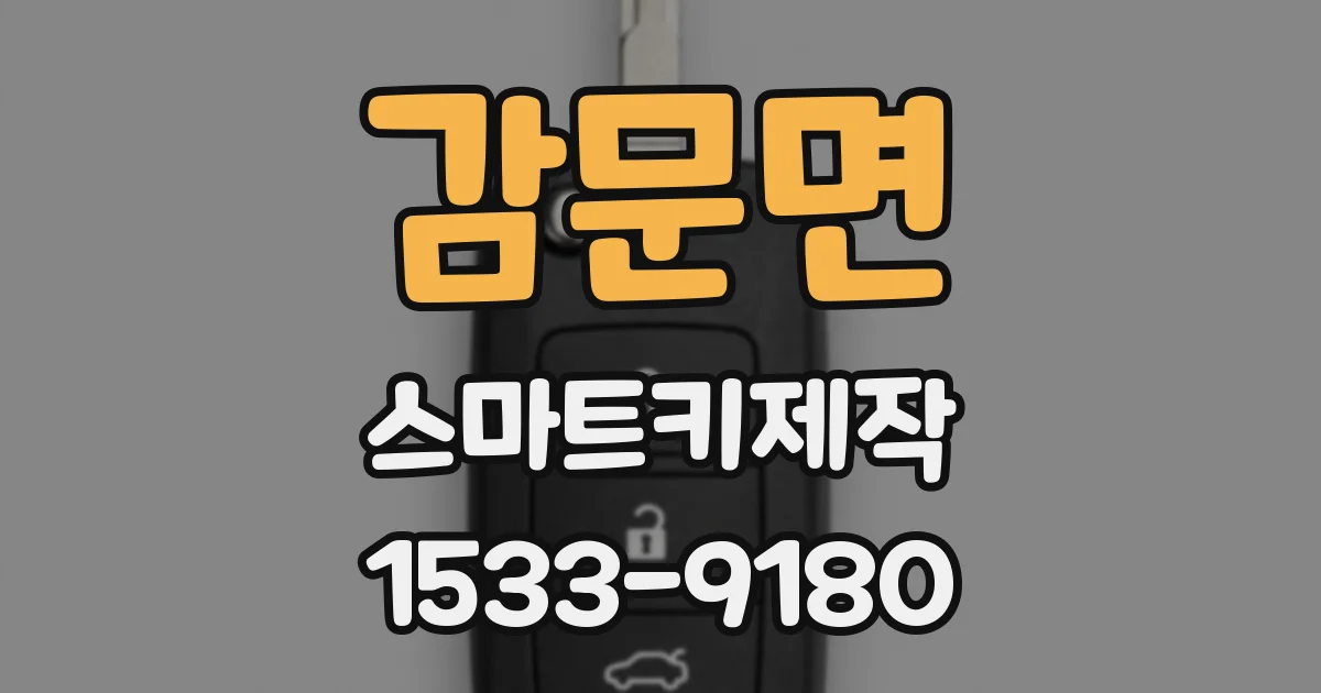 감문면 스마트키제작