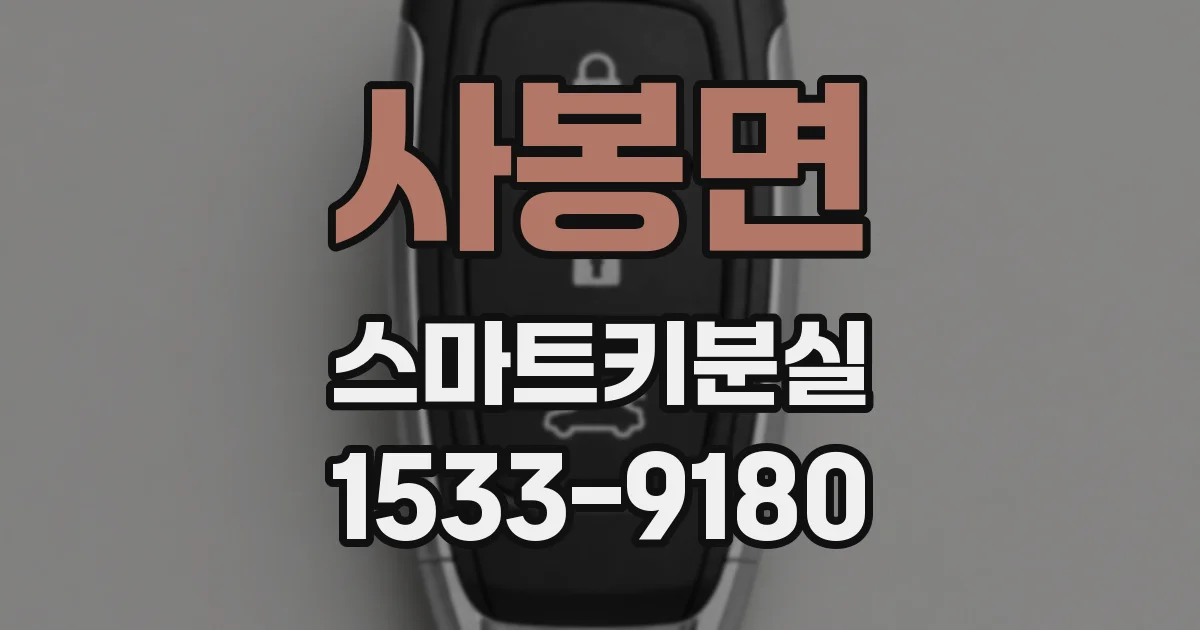 사봉면 스마트키분실