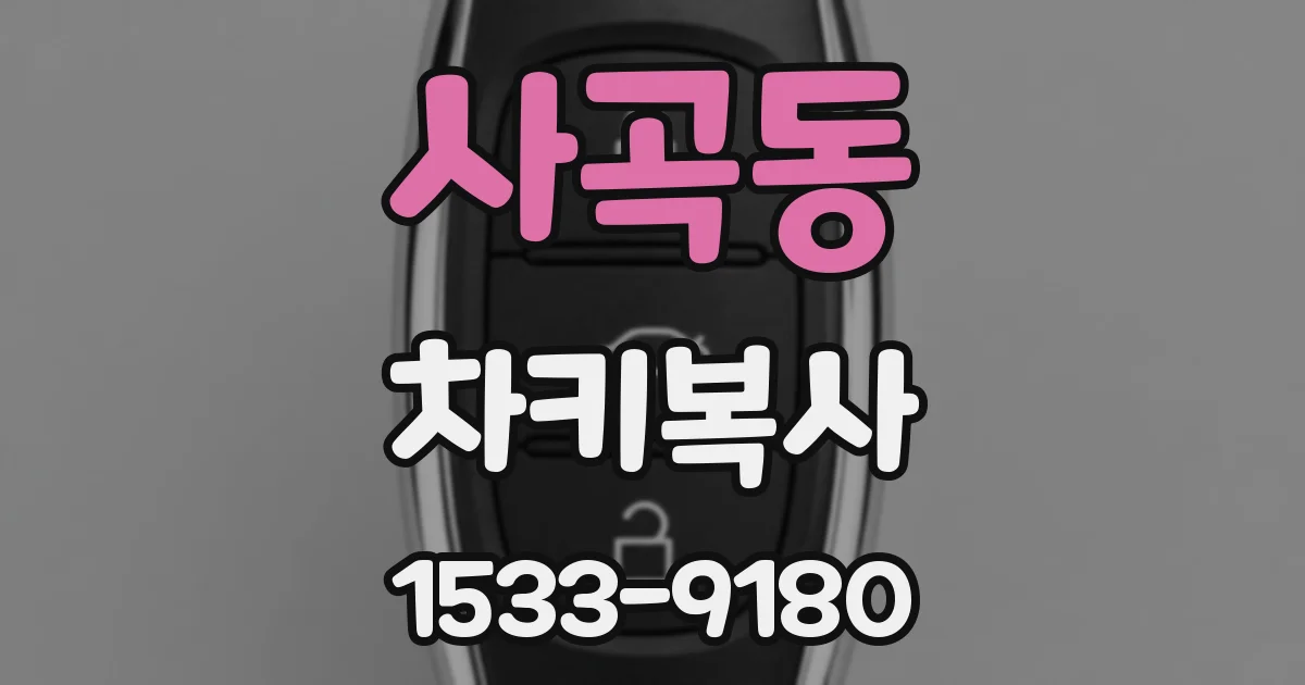 사곡동 차키복사