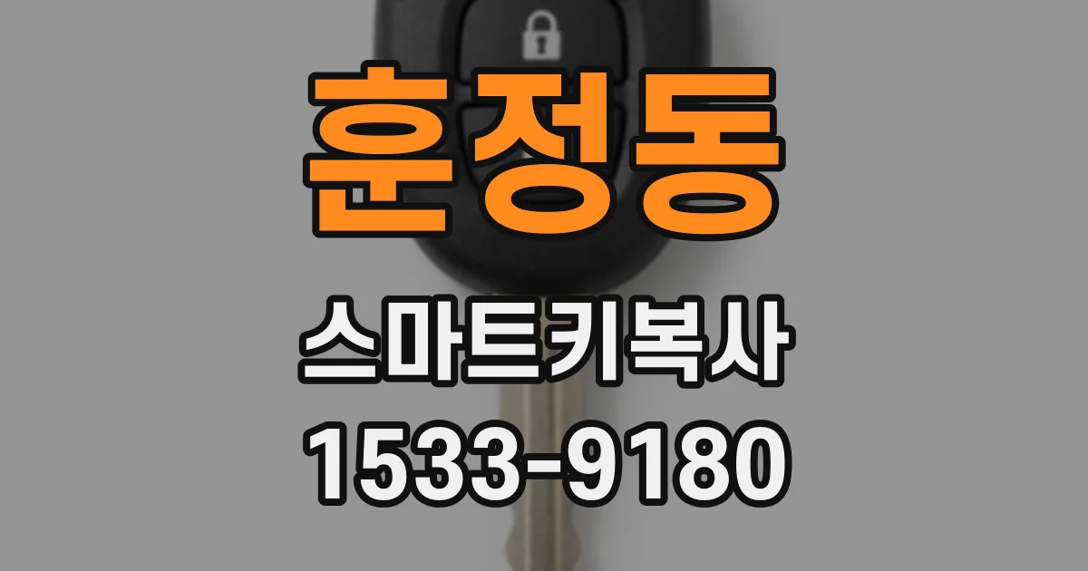 훈정동 스마트키복사
