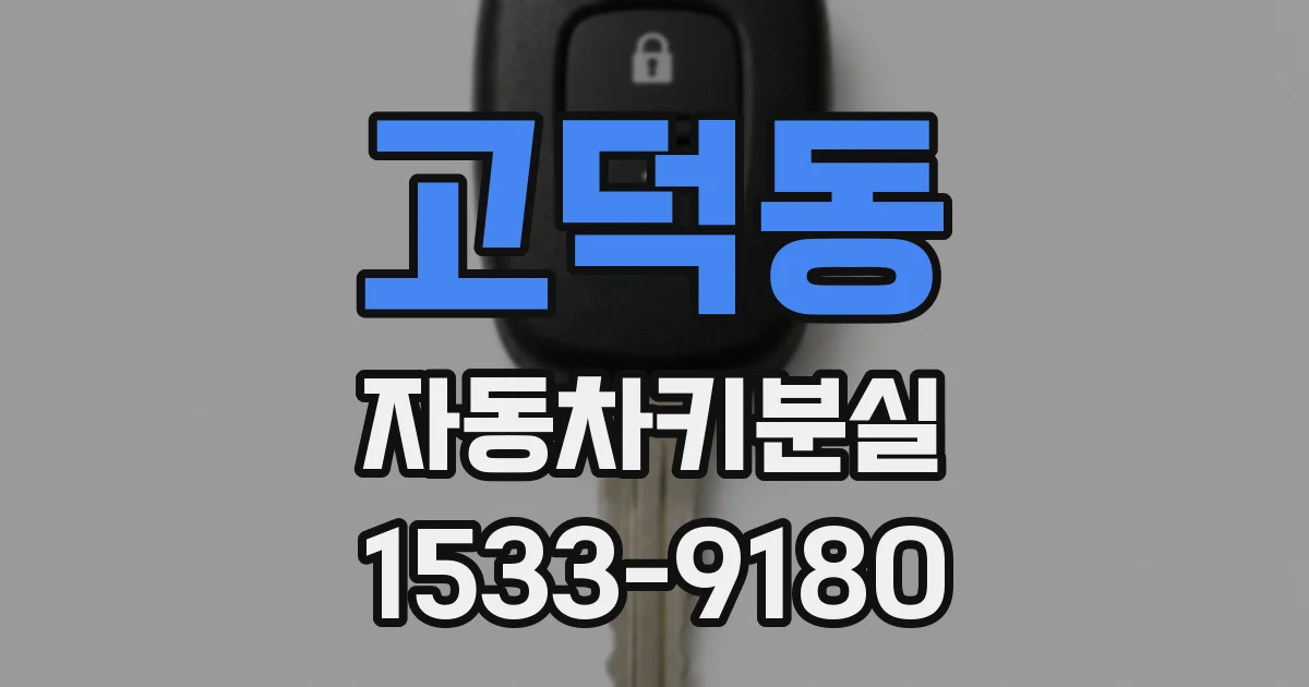 고덕동 자동차키분실