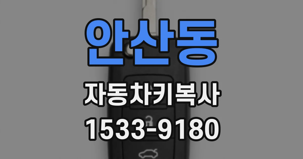 안산동 자동차키복사