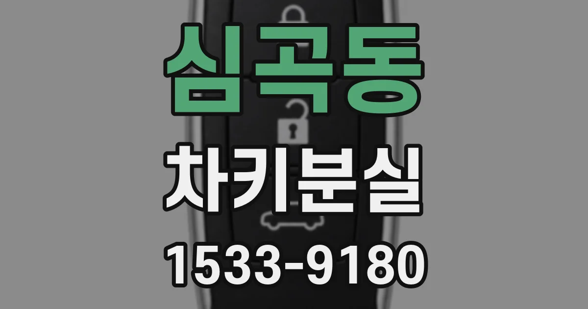 심곡동 차키분실