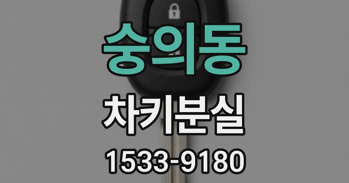 숭의동 차키분실