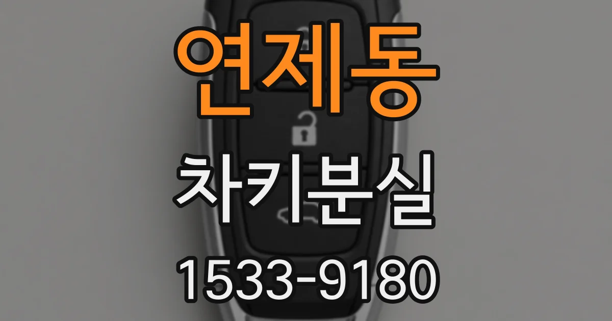 연제동 차키분실