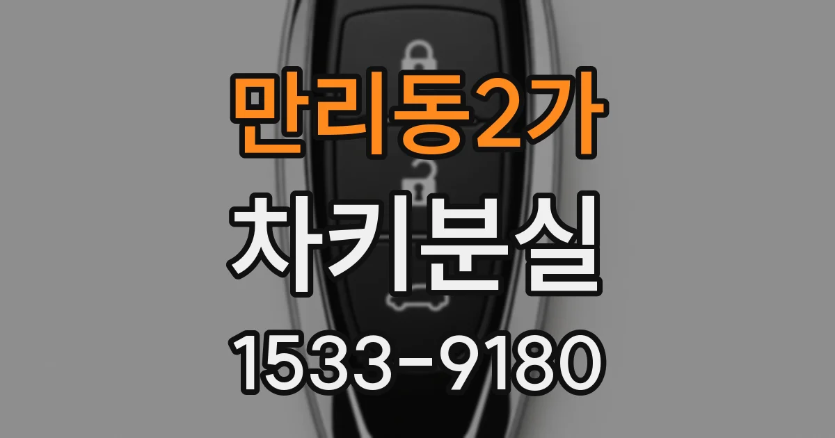 만리동2가 차키분실