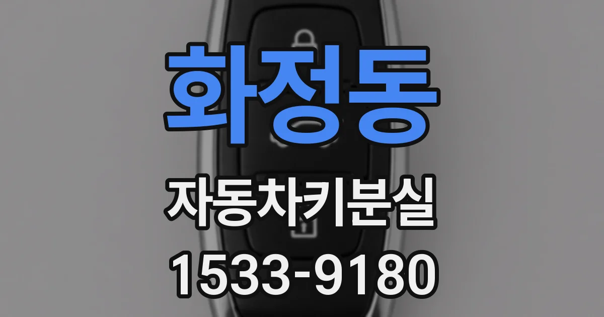 화정동 자동차키분실