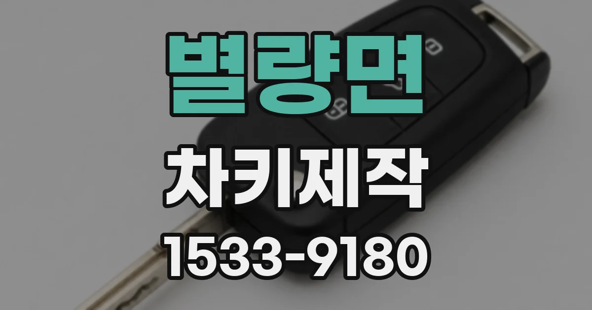 별량면 차키제작