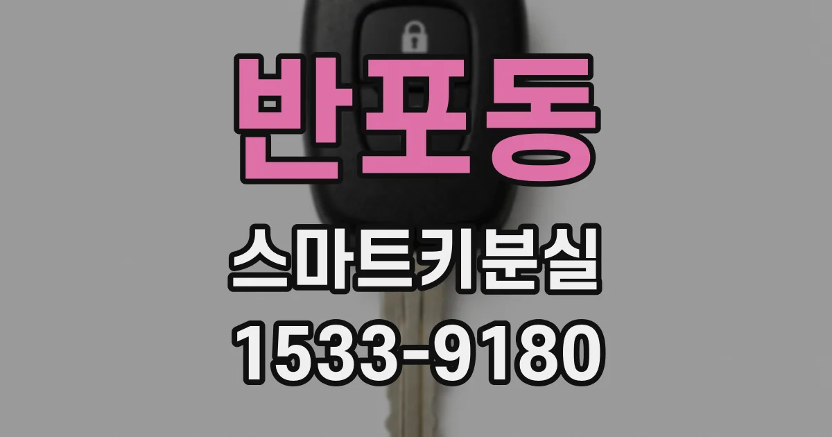 반포동 스마트키분실