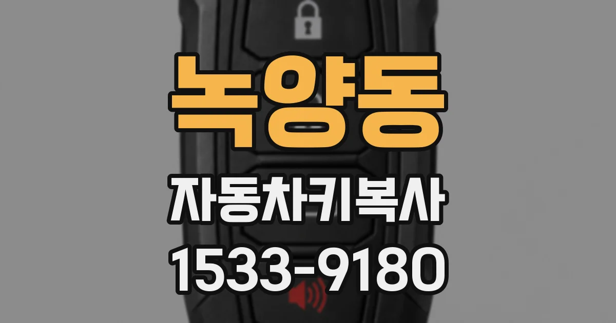 녹양동 자동차키복사