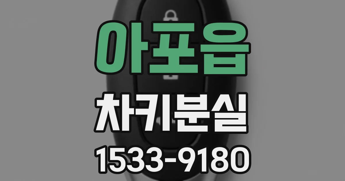 아포읍 차키분실