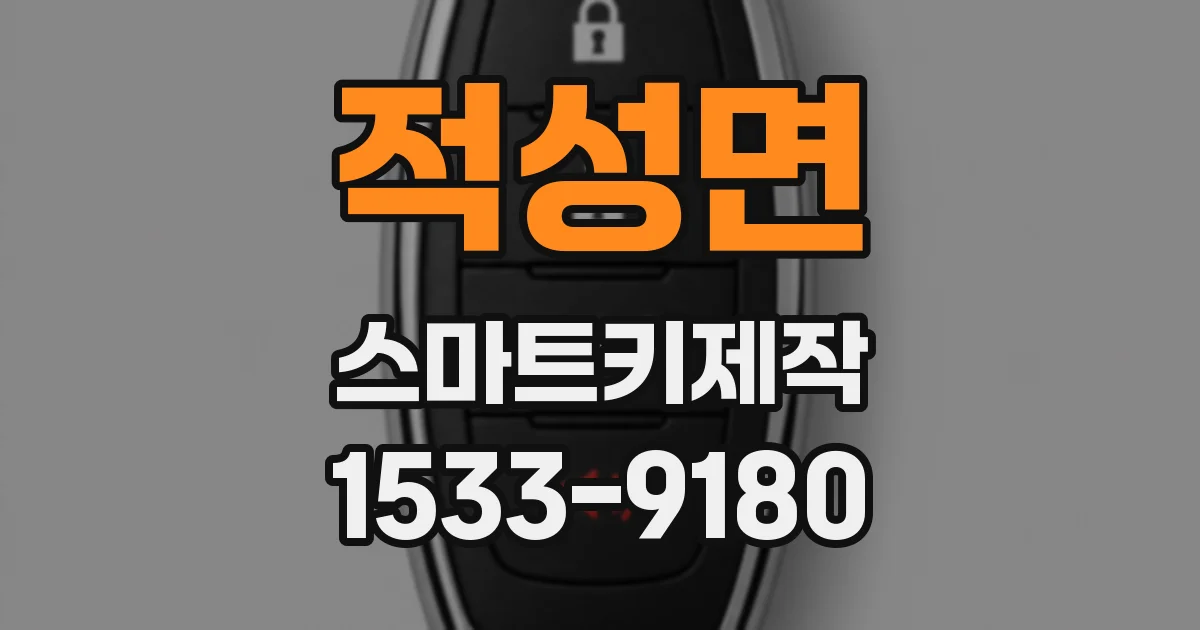 적성면 스마트키제작