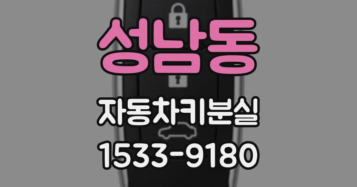 성남동 자동차키분실